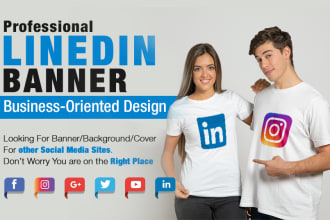 design premium linkedin banner cover header background