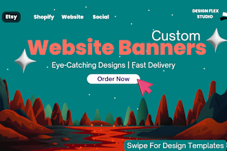 create website banner, etsy banner and shopify banner design