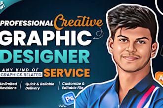 create professional custom graphic designs, logo, and vector redesigns in 24h