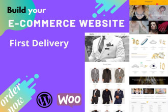 build ecommerce website business store and online store woocommerce setup