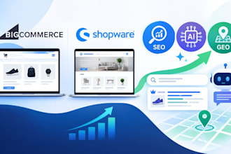 do SEO, aeo and GEO for bigcommerce, shopware stores