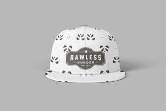 create a hat, cap, and snapback design and pattern