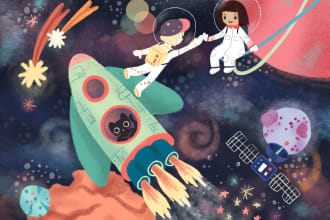 make awesome children book and picture book illustrations