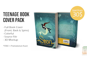 illustrate and design a cover for young adult teenage book