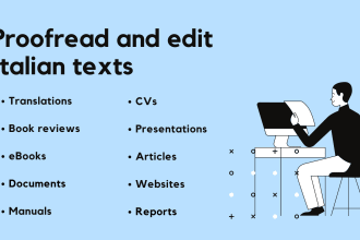 proofread and edit your italian texts