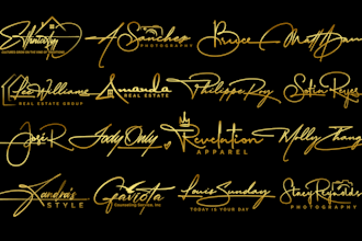 create luxury handwritten, signature logo for you