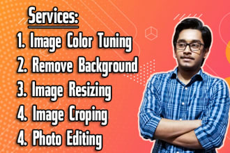 do photoshop editing, remove objects and image background