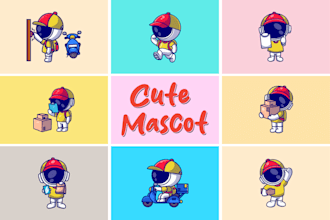 create a hand drawn cartoon animal, mascot for a business