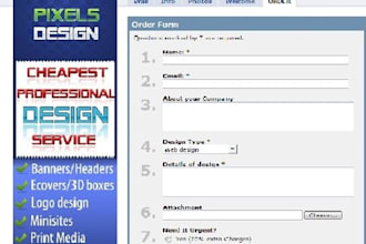 make a feedback,contact us, order now Form in your facebook fan page