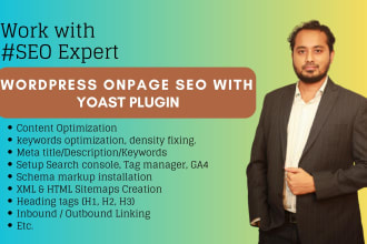 do wordpress onpage SEO and website technical optimization