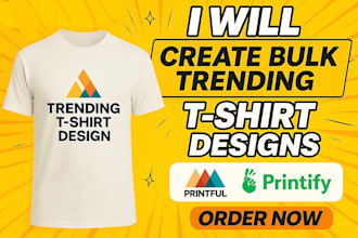 design products for printful, printify gelato, redbubble, teespring