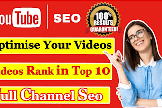 do seo for youtube video and channel promotion perfectly
