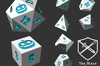 make 3d dice models with custom fonts that can be 3d printed