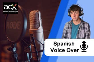 narrate your audiobook for acx and audible in spanish from spain