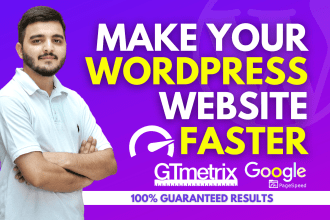 do wordpress speed optimization, speed up divi theme website on gtmetrix