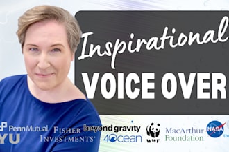 record moving inspirational powerful female voice over