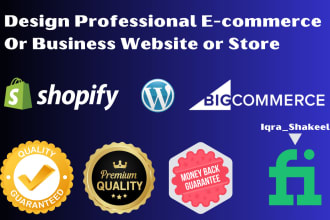 design shopify bigcommerce wocommerce store or website