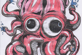 make a merchandise drawing or sketch for you