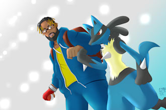 draw you as pokemon trainer and your dream pokemon