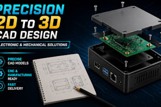 convert 2d drawing to precise cnc 3d cad model