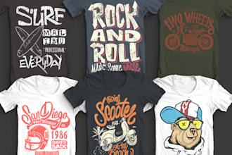create an eye catching custom typography t shirt design for you