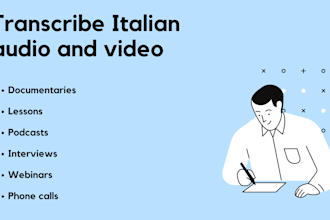 do italian audio and video transcription