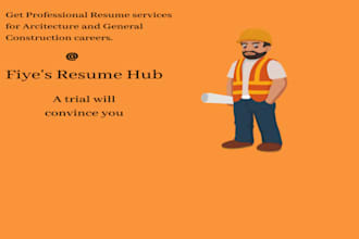provide professional construction and architecture resume