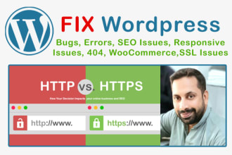 fix wordpress issues, bugs, errors, problems within 1 hour