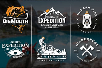 create modern outdoor hunting biking and mountain logo