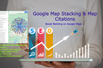 create manual google map stacking for local SEO map ranking