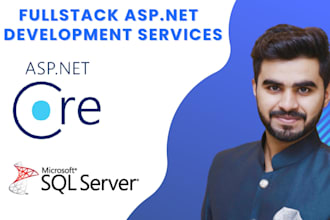 develop fullstack custom asp dot net core web application