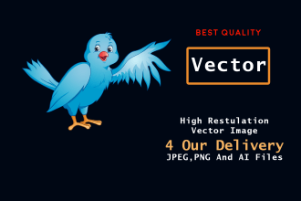 vector tracing or redraw any image or logo