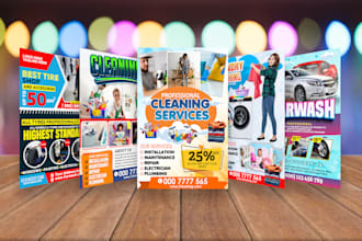 design urgent car wash, cleaning, lawn care, car wash, auto repair flyer