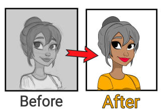 convert hand drawing or any images to digital art