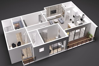 create 3d floor plan