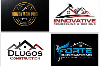 design unique handyman home remodeling and construction logo