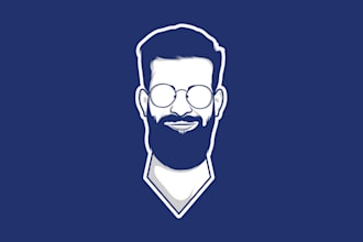 draw minimalist social media avatar with very fast delivery