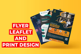 do unique business flyer leaflet and print flyer design