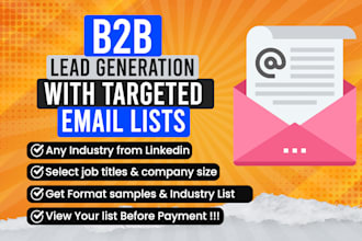 build targeted prospect list, email list for lead generation and email marketing