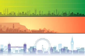 create a skyline or outline of any place or item