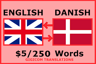 perfectly translate english to danish and vice versa