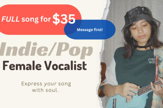 be the female singer for your indie music track