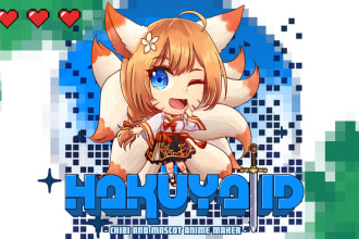 design logo with cute anime mascot