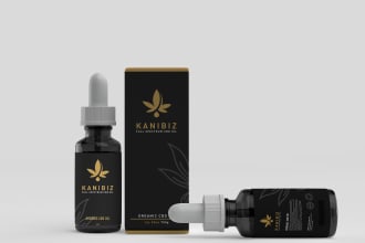 design cbd or hemp product packaging box and label
