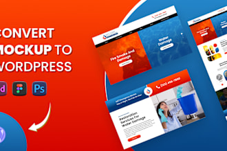 convert xd, psd, html, figma to wordpress website using elementor pro
