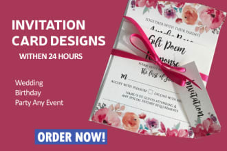 design invitation cards for your wedding,birthday, party event