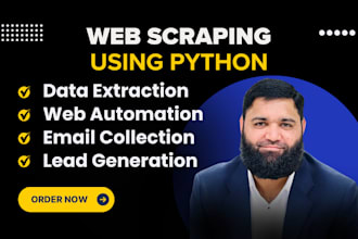 do website scraping, data scraping, and python web scraping