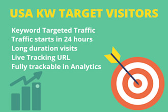 send USA google organic visitors in 30 days to your website