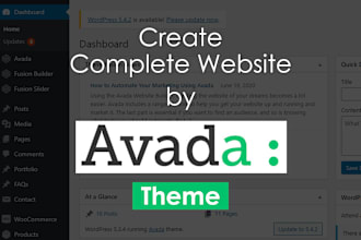 create a custom wordpress website by avada theme