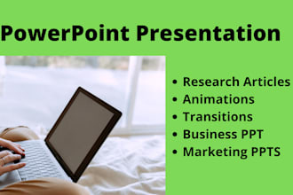 do a powerpoint presentation for business research articles